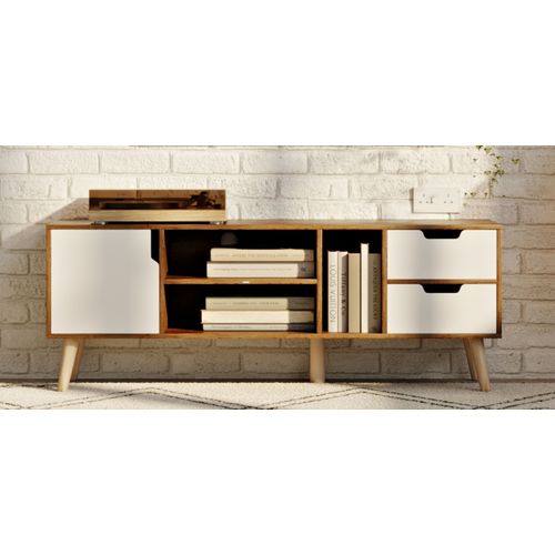 Meuble TV En Bois - Design Scandinave -  Lal Bois Naturel