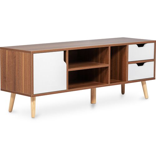 Meuble TV En Bois - Design Scandinave -  Lal Bois Naturel