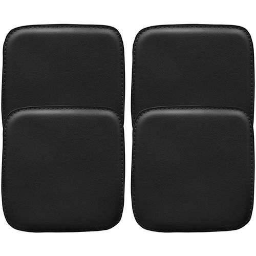 Lot De 4 Coussins Magnétiques Pour Tabouret Assise Carrée- Simili-cuir - Metalix Noir