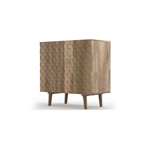 Buffet En Bois Naturel - Design Boho Bali - Gaws Noir