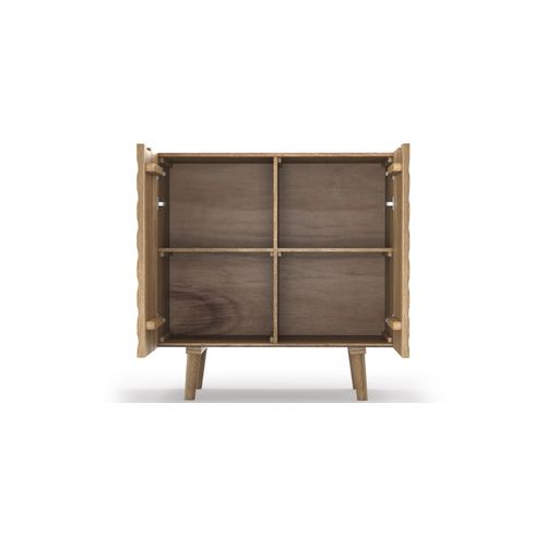 Buffet En Bois Naturel - Design Boho Bali - Gaws Noir
