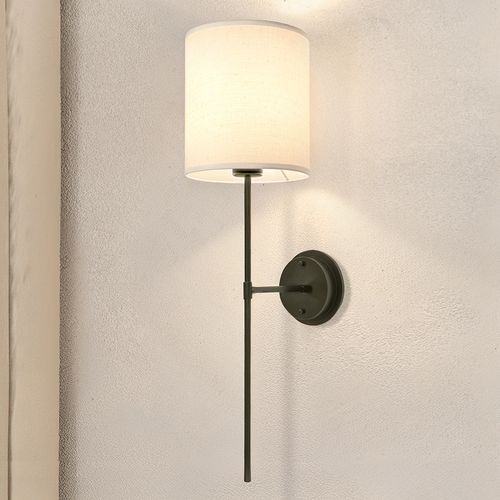 Applique Murale - Lampe Noire Avec Abat-jour En Tissu - Norman Noir