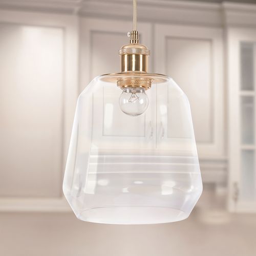 Lampe Suspendue Amaia - Verre Et Métal Gris