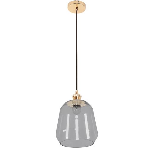 Lampe Suspendue Amaia - Verre Et Métal Gris