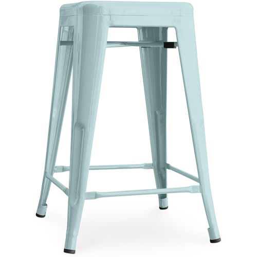 Tabouret De Bar - Design Industriel - 60cm - - Metalix Vert Pâle