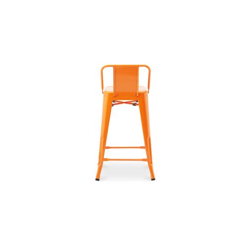 Tabouret De Bar Avec Dossier - Design - 60cm - - Metalix Bronze Métallisé