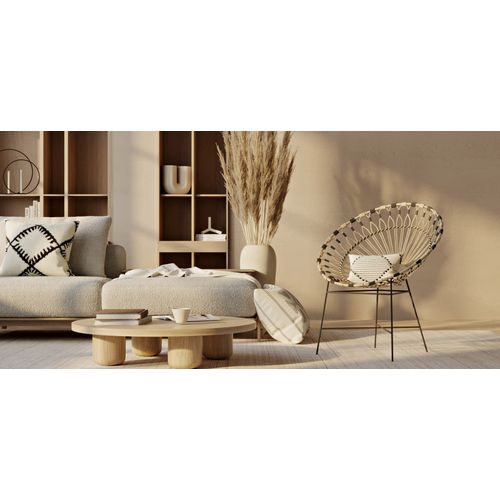 Chaise D'extérieur Ronde En Rotin Synthétique - Design Boho Bali - Monai Naturel