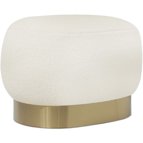 Pouf Banc De Maquillage - Bouclé Blanc - Premium Blanc