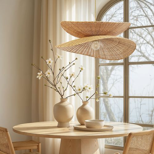 Lampe Suspendue En Rotin - Boho Bali - Futaw Naturel