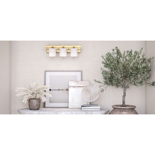 Lampe Murale Dorée Vieillie - Applique à 3 Lampes - Senda Doré Vieilli