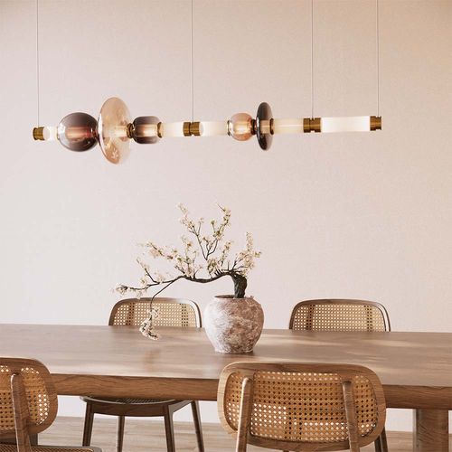 Lampe Suspendue En Cristal - LED - Banton 120 Cm Multicolore