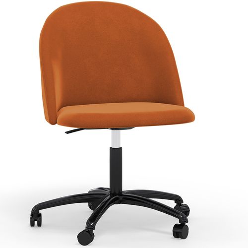 Chaise De Bureau Rembourrée - Velours - Bennett Orange