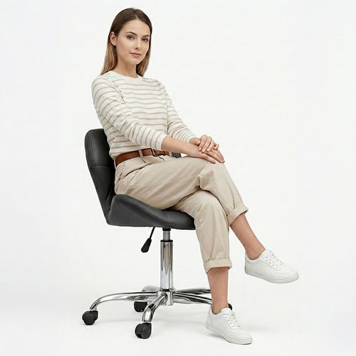 Chaise De Bureau Rembourrée Pu - Winka Rose