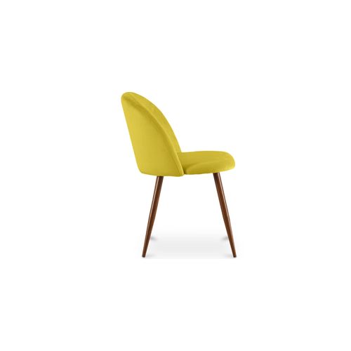 Chaise De Salle à Manger - Tapissée De Velours - Design Scandinave - Bennett Crème