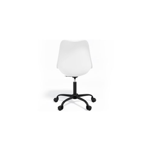 Chaise De Bureau Pivotante Tulip Avec Roulettes - Structure Noire Violet Pastel