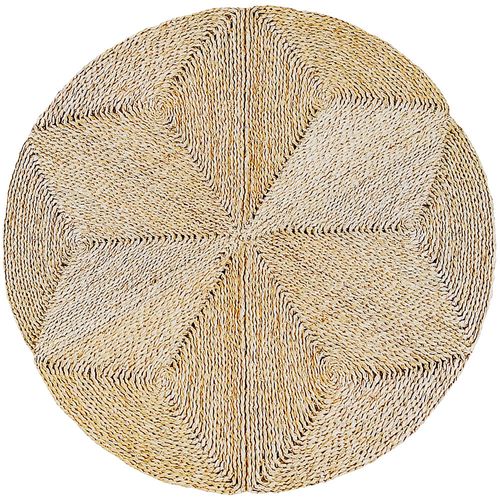 Tapis Rond En Jute - Boho Bali - 100 Cm - Ubba Naturel