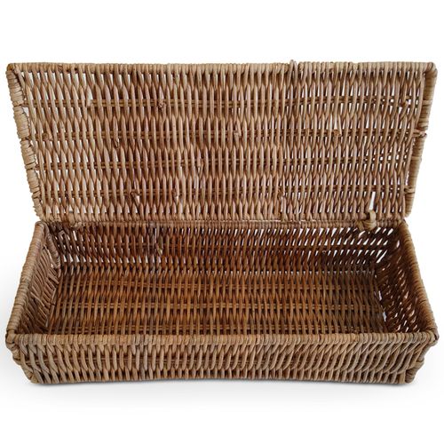 Panier En Rotin Avec Couvercle / 26x10cm - Deral Naturel