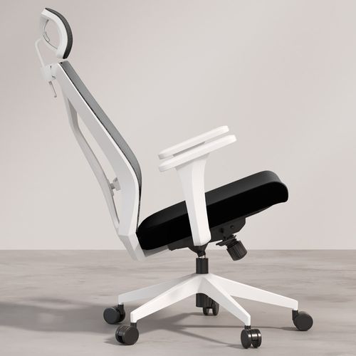 Chaise De Bureau Ergonomique Avec Roulettes Et Accoudoirs - Sembra Noir