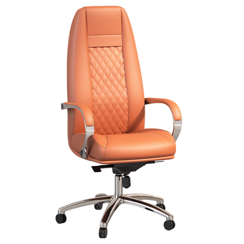 Chaise De Bureau Ergonomique Avec Roulettes Et Accoudoirs - Studio Marron