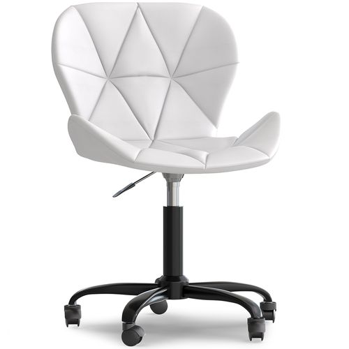Chaise De Bureau Tapissée En Pu - Winka Structure Noire Blanc