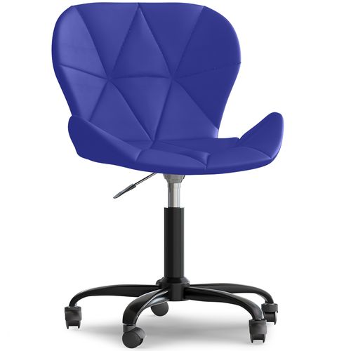 Chaise De Bureau Tapissée En Pu - Winka Structure Noire Bleu
