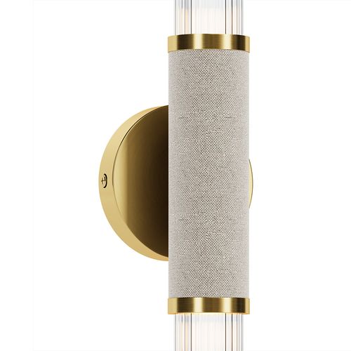 Applique Murale Tube LED En Métal Et Verre - Vintage - Wida Cuivre