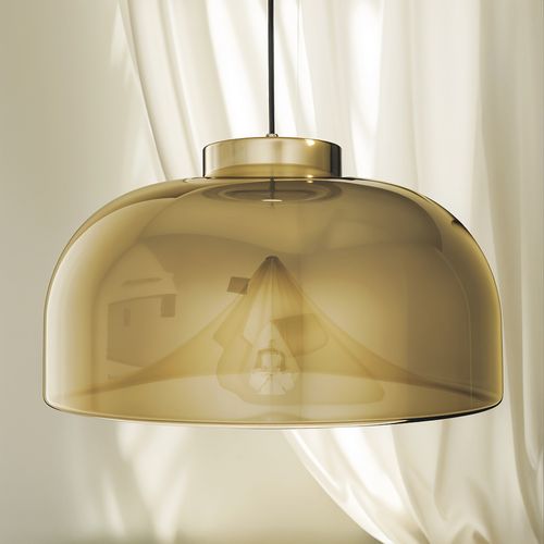 Lampe Suspension En Cristal - Design Moderne - Monai Ambre