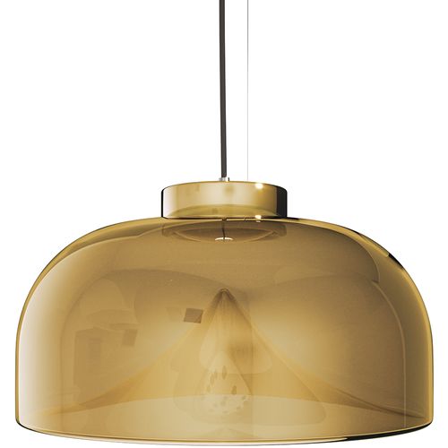Lampe Suspension En Cristal - Design Moderne - Monai Ambre