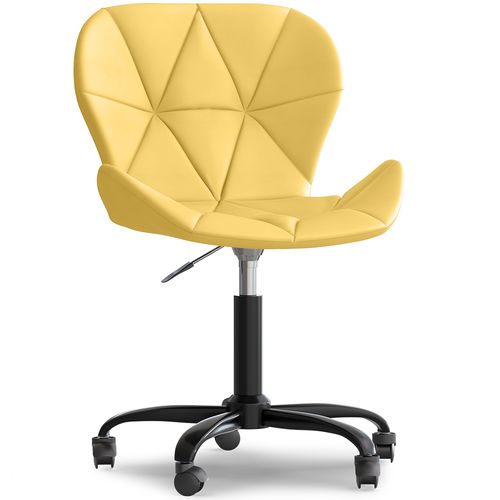 Chaise De Bureau Tapissée En Pu - Winka Structure Noire Jaune