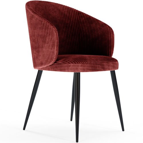 Chaise De Salle à Manger Tapissée En Velours Côtelé - Imperial  Vin