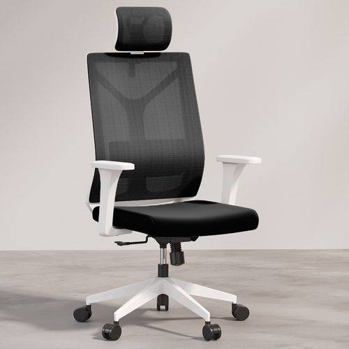 Chaise De Bureau Ergonomique Avec Roulettes Et Accoudoirs - Sembra Gris