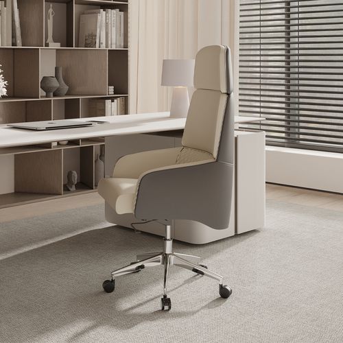 Chaise De Bureau Ergonomique Avec Roulettes Et Accoudoirs - Vista Blanc