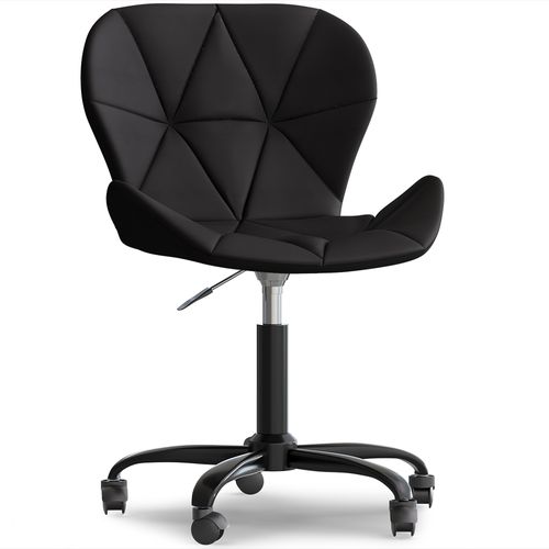 Chaise De Bureau Tapissée En Pu - Winka Structure Noire Noir