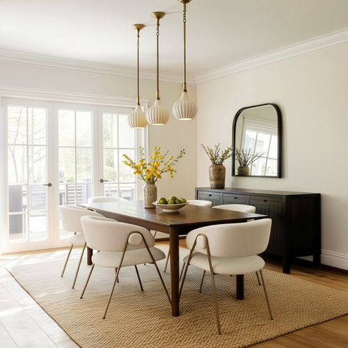 Chaise De Salle à Manger - Tapissée En Tissu - Karen Beige