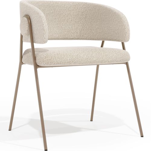 Chaise De Salle à Manger - Tapissée En Tissu - Karen Beige