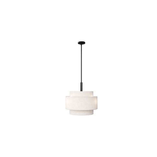 Lampe Suspendue De Plafond - Abat-jour En Tissu - Sime Noir