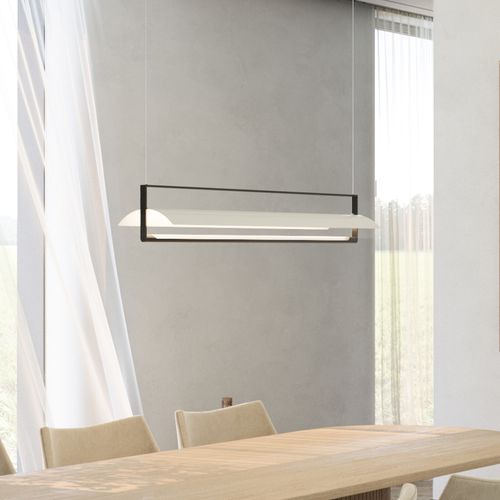 Lampe Suspendue Barre Horizontale LED - Gress Noir