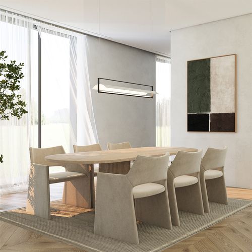 Lampe Suspendue Barre Horizontale LED - Gress Noir