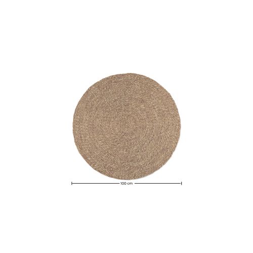 Tapis Rond En Jute - Boho Bali - 100 Cm - Jenón Naturel