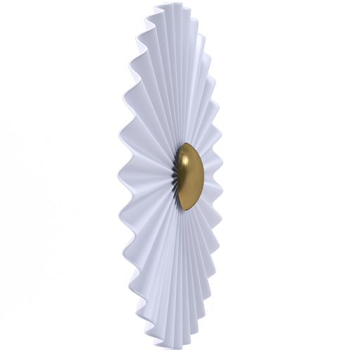 Lampe Murale Applique Fleur En Métal Blanc Et Doré - 30cm Blanc