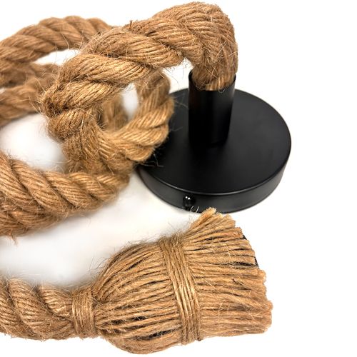 Câble En Corde Pour Lampe Suspendue - Style Boho Industriel - Huyn Noir