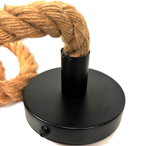 Câble En Corde Pour Lampe Suspendue - Style Boho Industriel - Huyn Noir