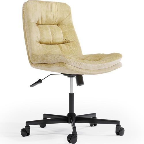Chaise De Bureau Tapissée - Rotative - Arba Jaune