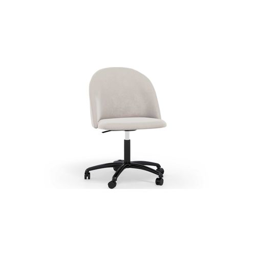 Chaise De Bureau Rembourrée - Velours - Bennett Beige