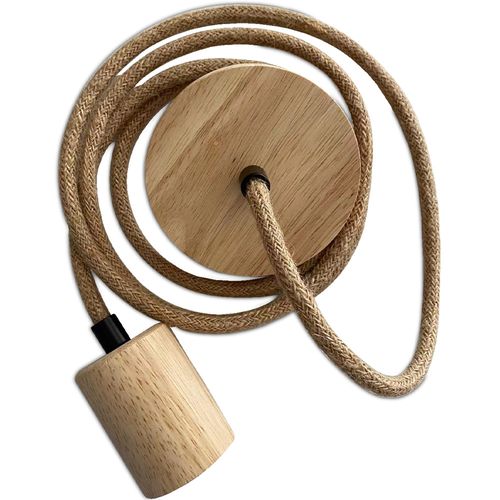 Câble De Lampe Suspendue En Jute Et Bois - 200cm - Lewis Naturel