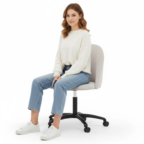 Chaise De Bureau Rembourrée - Velours - Bennett Vert Foncé