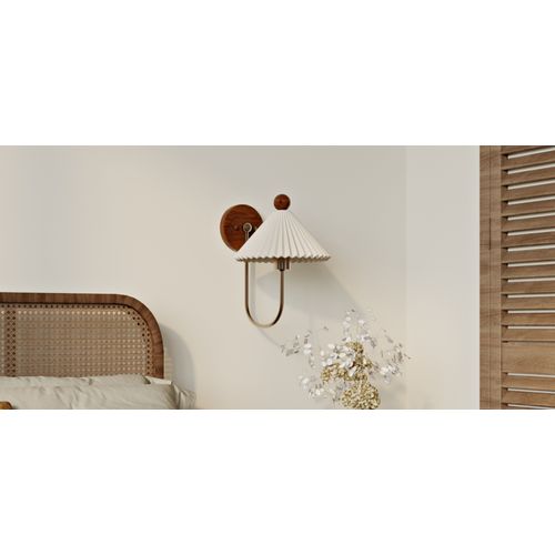 Lampe Murale En Or Vieilli - Applique Vintage - Lumivie Blanc