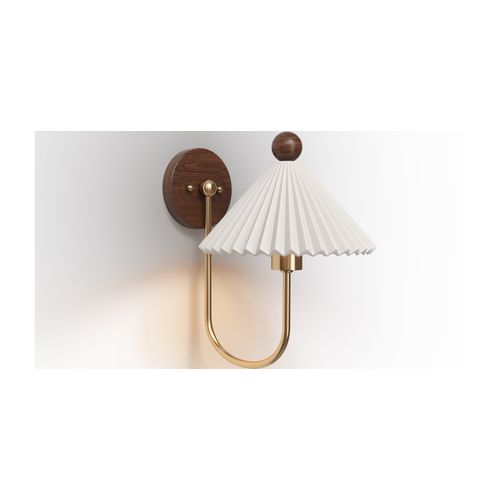 Lampe Murale En Or Vieilli - Applique Vintage - Lumivie Blanc