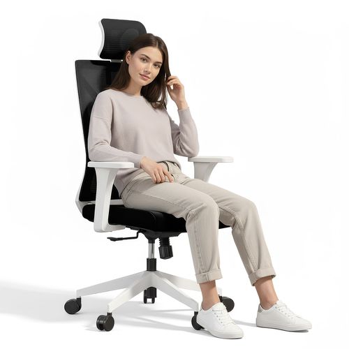 Chaise De Bureau Ergonomique Avec Roulettes Et Accoudoirs - Sembra Vert