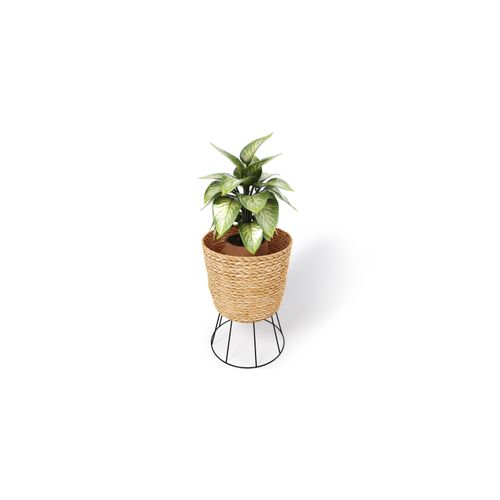 Pot De Sol Rond - Style Boho - 46 Cm - Pert Naturel